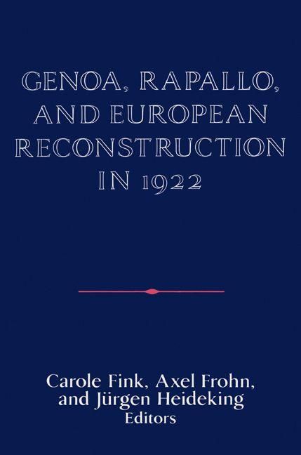 Produktbild: Genoa, Rapallo, and European Reconstruction in 1922