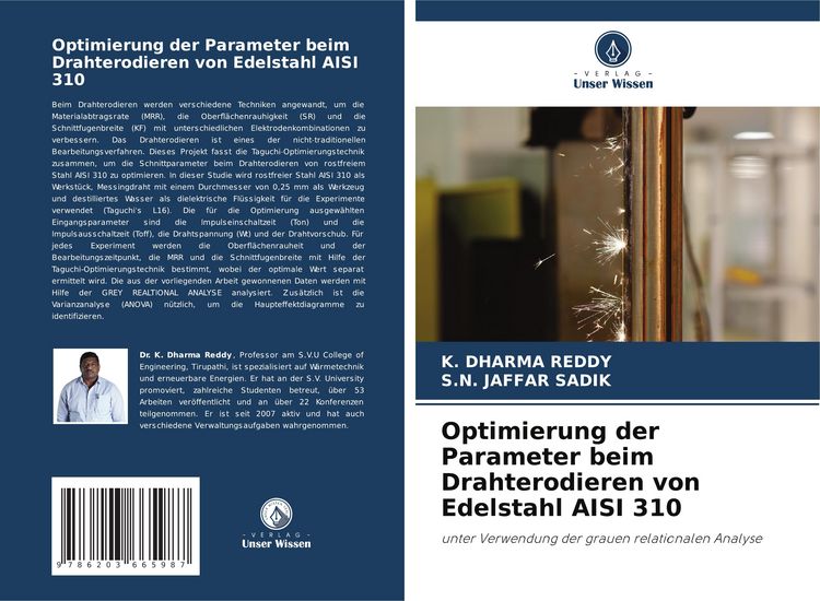 Produktbild: Optimierung der Parameter beim Drahterodieren von Edelstahl AISI 310