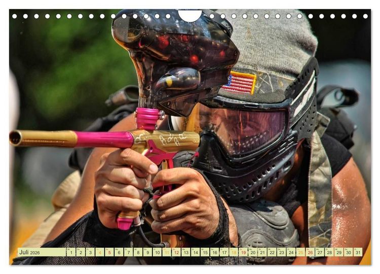 Produktbild: Paintball - so cool (Wandkalender 2026 DIN A4 quer), CALVENDO Monatskalender