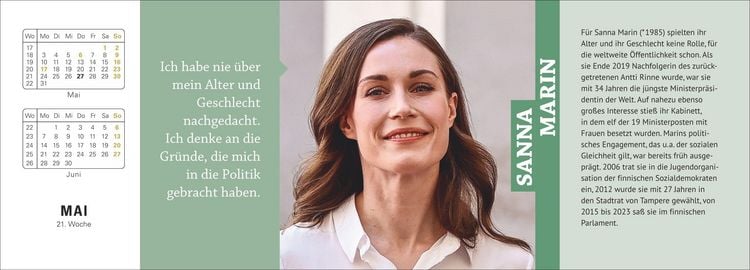Produktbild: Starke Frauen Premium-Tischplaner 2027 - Tischplaner mit 53 Zitaten und beeindruckenden Lebensgeschichten