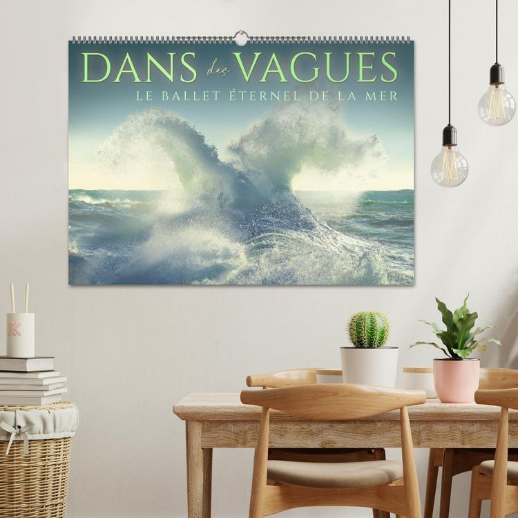 Produktbild: Dans des vagues - Le ballet &eacute;ternel de la mer (Calendrier mural 2026 DIN A2 vertical), CALVENDO calendrier mensuel