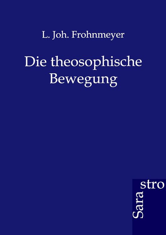 Produktbild: Die theosophische Bewegung