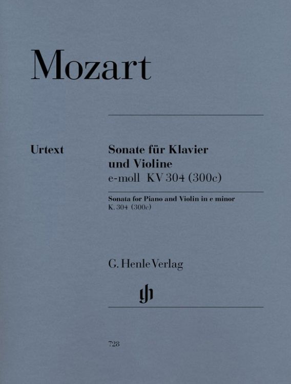 Produktbild: Wolfgang Amadeus Mozart - Violinsonate e-moll KV 304 (300c)