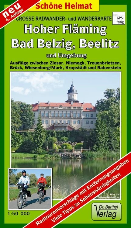Produktbild: Gro&szlig;e Radwander- und Wanderkarte Hoher Fl&auml;ming, Bad Belzig, Beelitz und Umgebung 1 : 50 000