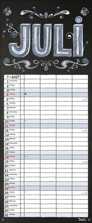 Produktbild: Tafel Timer 2027