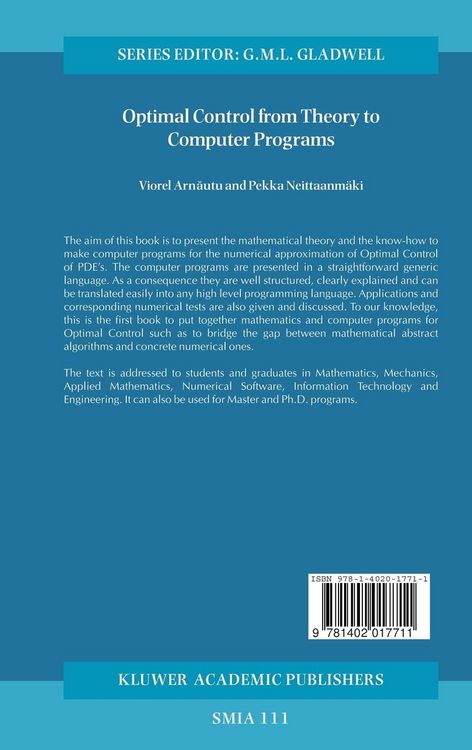 Produktbild: Optimal Control from Theory to Computer Programs