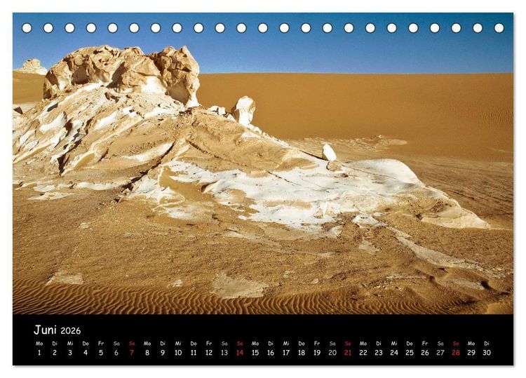 Produktbild: Weisse W&uuml;ste &Auml;gypten (Tischkalender 2026 DIN A5 quer), CALVENDO Monatskalender