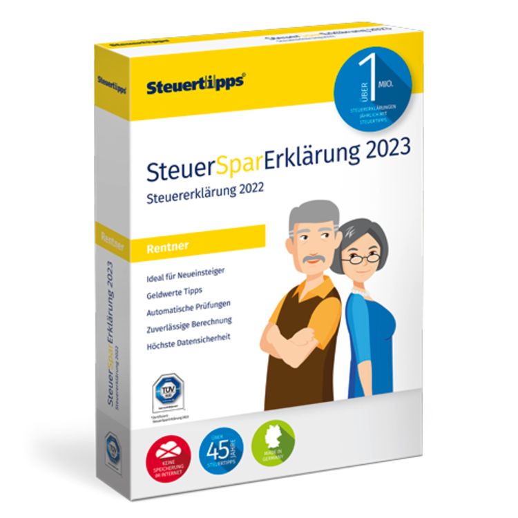 Produktbild: SteuerSparErklärung Rentner und Pensionäre 2023
