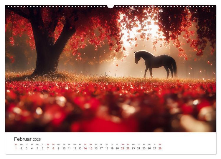 Produktbild: Im Wind der Freiheit - Ein Jahr voller Pferde (Wandkalender 2026 DIN A2 quer), CALVENDO Monatskalender