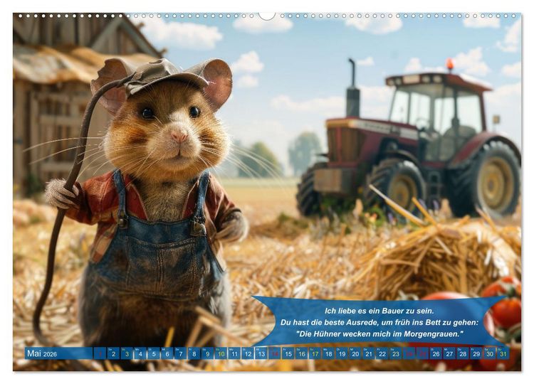 Produktbild: Der tierisch lustige Bauern-Kalender (hochwertiger Premium Wandkalender 2026 DIN A2 quer), Kunstdruck in Hochglanz