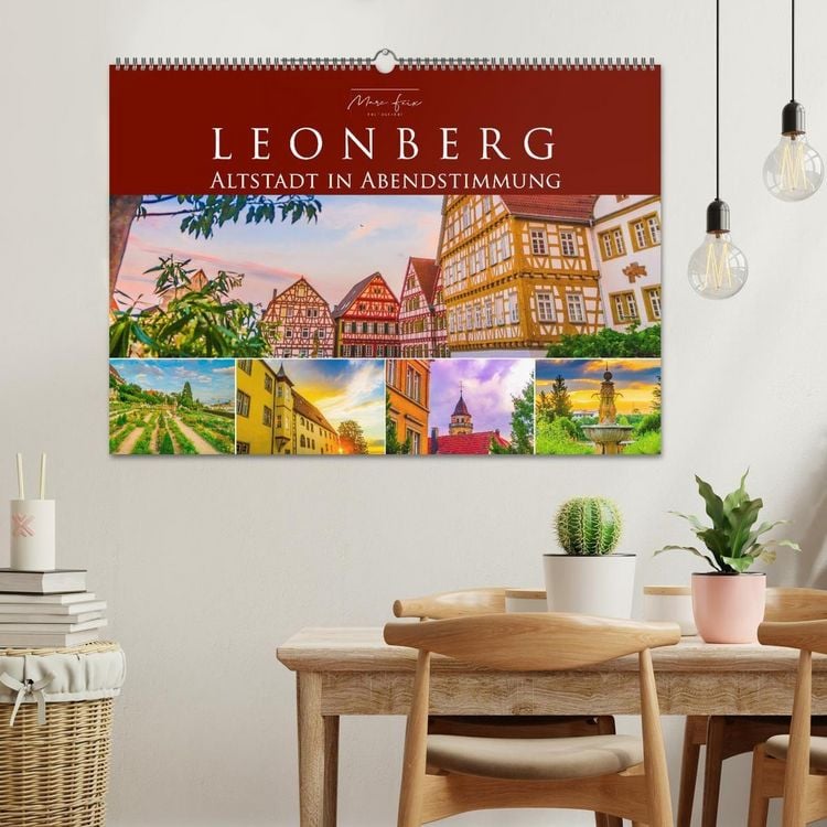 Produktbild: Leonberg - Altstadt in Abendstimmung (Wandkalender 2027 DIN A2 quer), CALVENDO Monatskalender