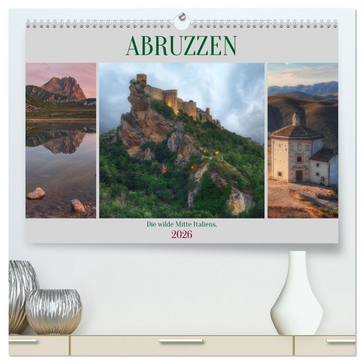 Produktbild: Abruzzen - Die wilde Mitte Italiens (hochwertiger Premium Wandkalender 2026 DIN A2 quer), Kunstdruck in Hochglanz
