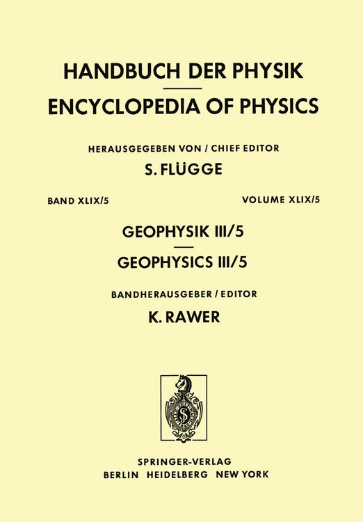 Produktbild: Geophysik III / Geophysics III