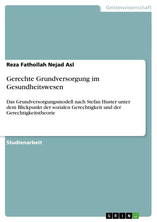 Produktbild: Gerechte Grundversorgung im Gesundheitswesen