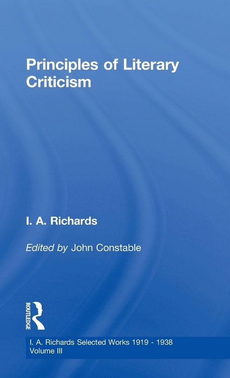 Produktbild: Principles of Literary Criticism V3
