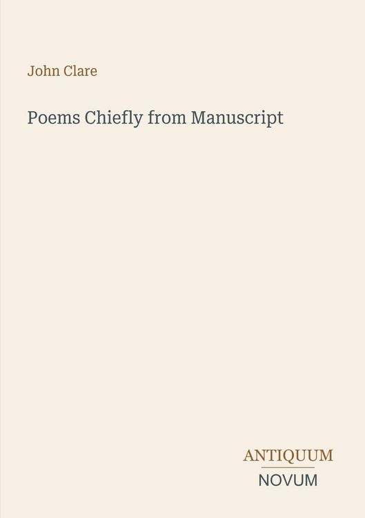 Produktbild: Poems Chiefly from Manuscript