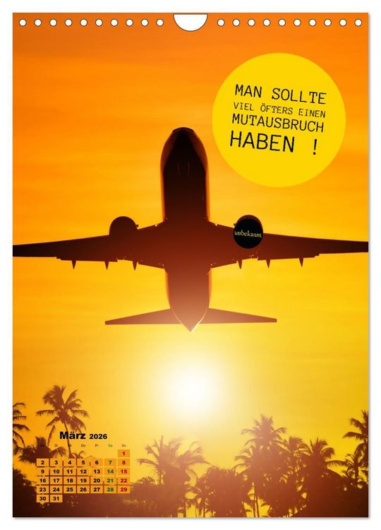 Produktbild: Verr&uuml;ckt nach REISEN Fernweh - Travel - Spr&uuml;che (Wandkalender 2026 DIN A4 hoch), CALVENDO Monatskalender