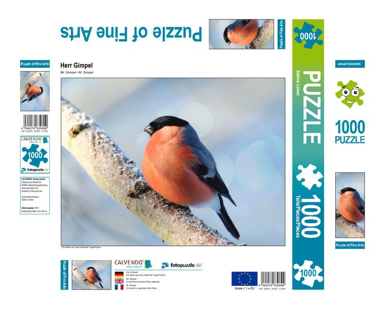 Produktbild: CALVENDO Puzzle Herr Gimpel 1000 Teile Lege-Gr&ouml;&szlig;e 640 x 480 cm Foto-Puzzle Bild von Sabine L&ouml;wer