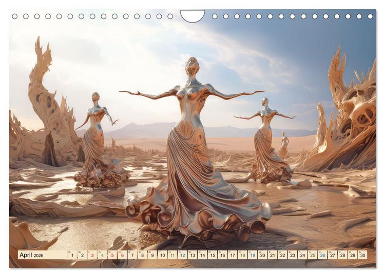 Produktbild: Surrealismus trifft W&uuml;ste (Wandkalender 2026 DIN A4 quer), CALVENDO Monatskalender