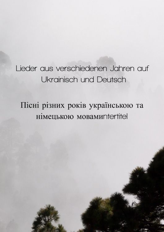Produktbild: Lieder aus verschiedenen Jahren auf Ukrainisch und Deutsch