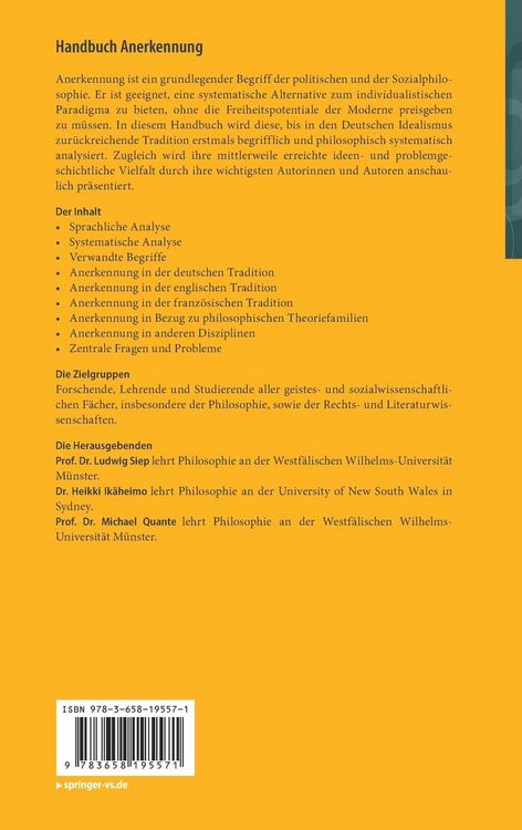 Produktbild: Handbuch Anerkennung