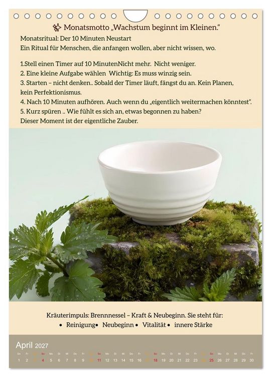 Produktbild: ALLTAGSMAGIE Ein Jahr voller kleiner Rituale (Wandkalender 2027 DIN A4 hoch), CALVENDO Monatskalender