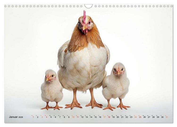 Produktbild: H&uuml;hner Alarm (Wandkalender 2026 DIN A3 quer), CALVENDO Monatskalender