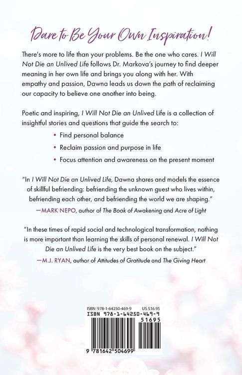 Produktbild: I Will Not Die an Unlived Life