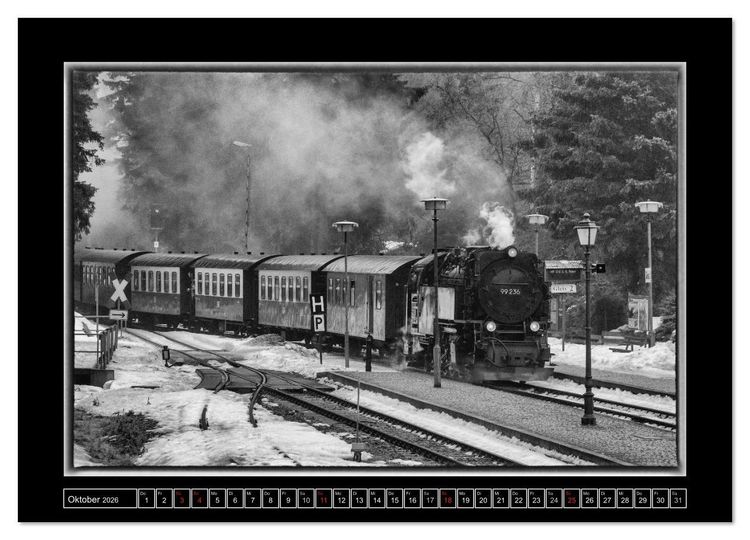 Produktbild: Unter Dampf - Eisenbahnromantik im Harz (Wandkalender 2026 DIN A3 quer), CALVENDO Monatskalender