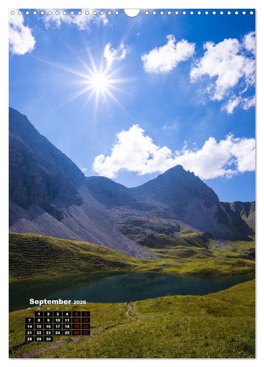 Produktbild: Leichte Wanderziele um Oberstdorf (Wandkalender 2026 DIN A3 hoch), CALVENDO Monatskalender