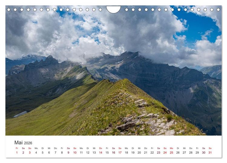 Produktbild: Berner Oberland - Bergwelten (Wandkalender 2026 DIN A4 quer), CALVENDO Monatskalender