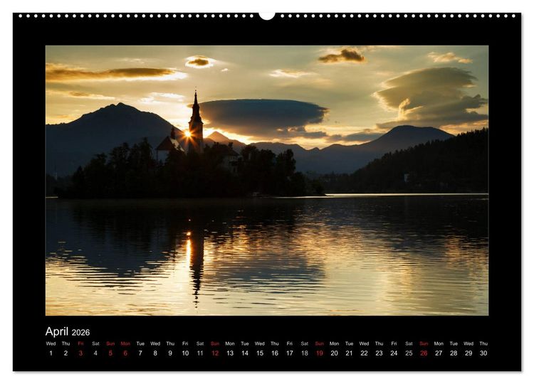 Produktbild: Lake Bled Slovenia (High Quality Premium Wall Calendar 2026 DIN A2 landscape),CALVENDO 12 Month Wall Calendar