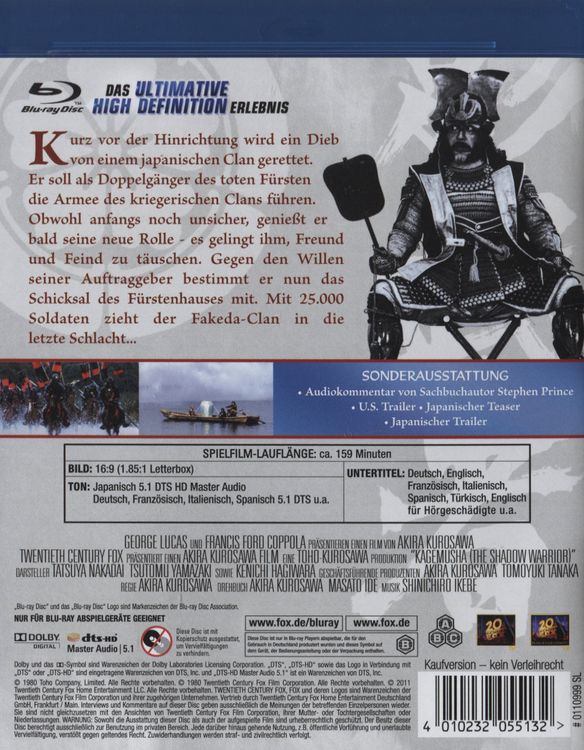 Produktbild: Kagemusha - Der Schatten des Kriegers