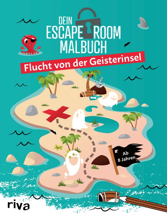Produktbild: Dein Escape-Room-Malbuch &ndash; Flucht von der Geisterinsel