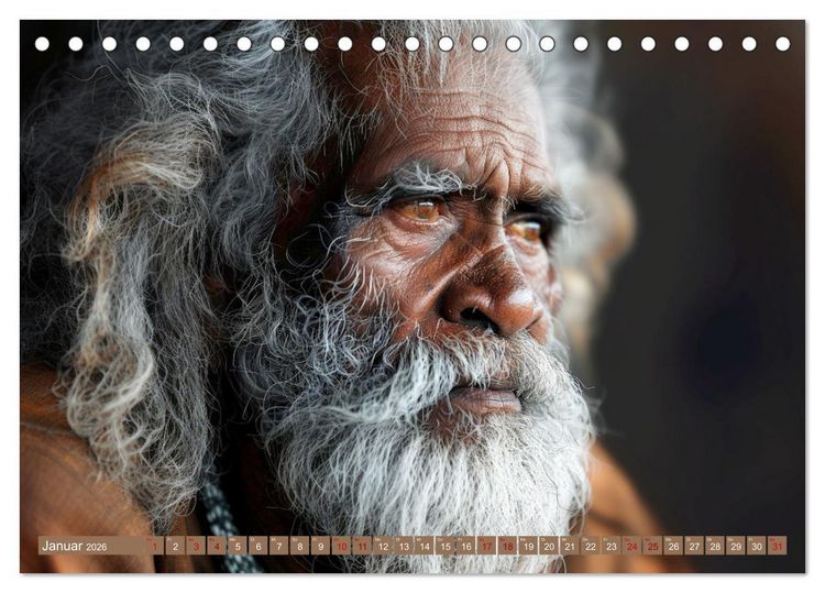 Produktbild: Aborigines - Farben des Outback (Tischkalender 2026 DIN A5 quer), CALVENDO Monatskalender