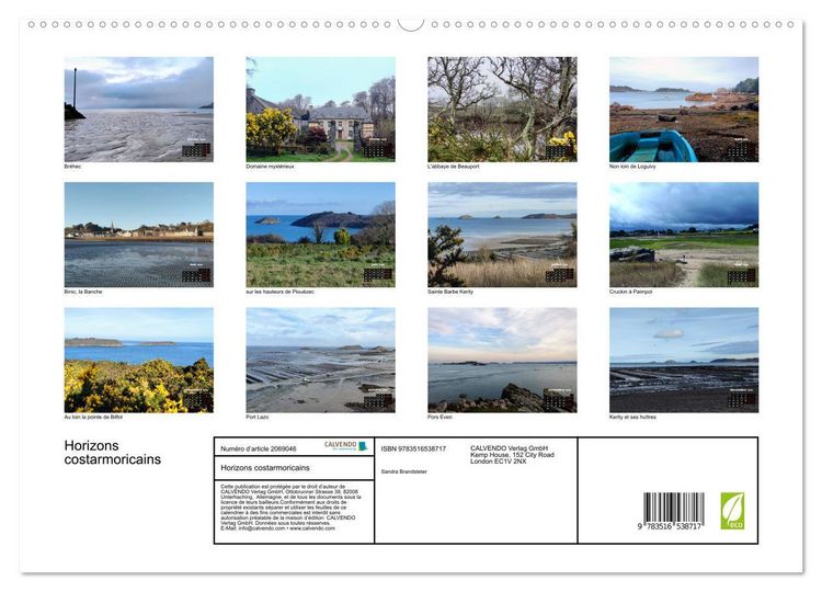 Produktbild: Horizons costarmoricains (Calendrier mural 2026 DIN A2 vertical) calendrier de bureau