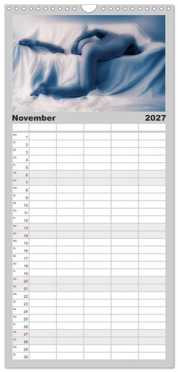 Produktbild: Familienplaner 2027 - M&Auml;NNER - AKTE ZWISCHEN KRAFT UND SINNLICHKEIT mit 5 Spalten (Wandkalender, 21 x 45 cm) CALVENDO
