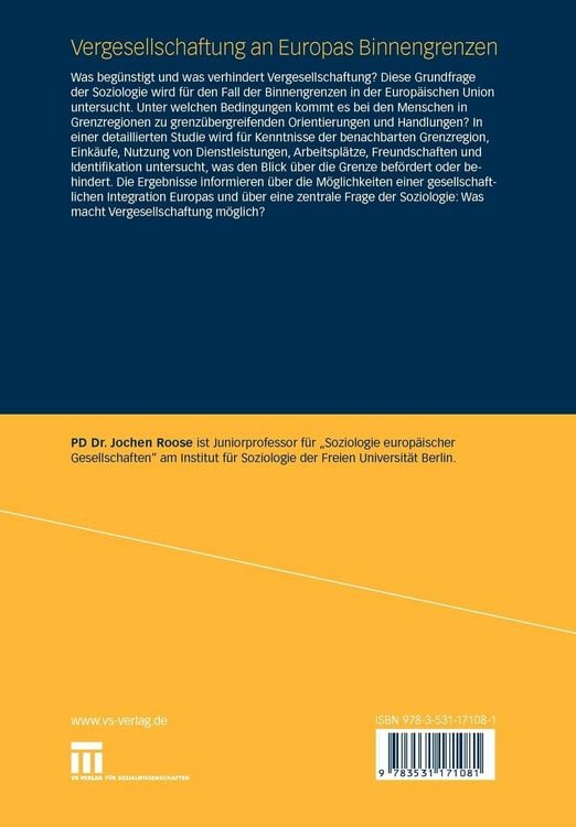 Produktbild: Vergesellschaftung an Europas Binnengrenzen