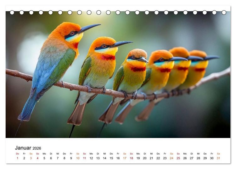 Produktbild: Bienenfresser - im Flug der Farben (Tischkalender 2026 DIN A5 quer), CALVENDO Monatskalender