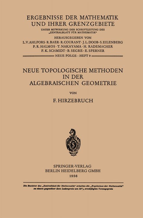 Produktbild: Neue Topologische Methoden in der Algebraischen Geometrie