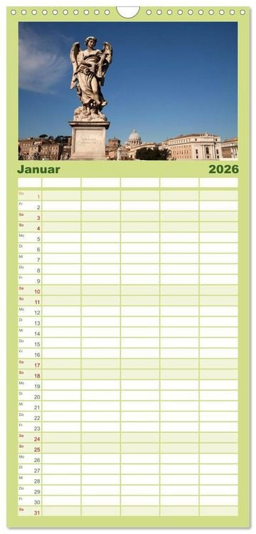 Produktbild: Familienplaner 2026 - Traumhaftes Italien mit 5 Spalten (Wandkalender, 21 x 45 cm) CALVENDO