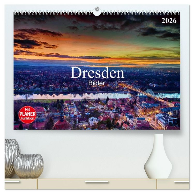 Produktbild: Dresden Bilder 2026 (hochwertiger Premium Wandkalender 2026 DIN A2 quer), Kunstdruck in Hochglanz