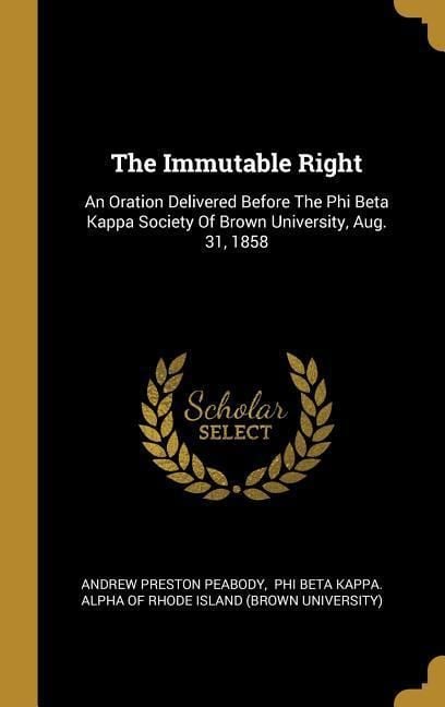 Produktbild: The Immutable Right