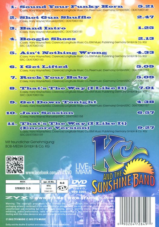 Produktbild: KC and the Sunshine Band - Live in Miami