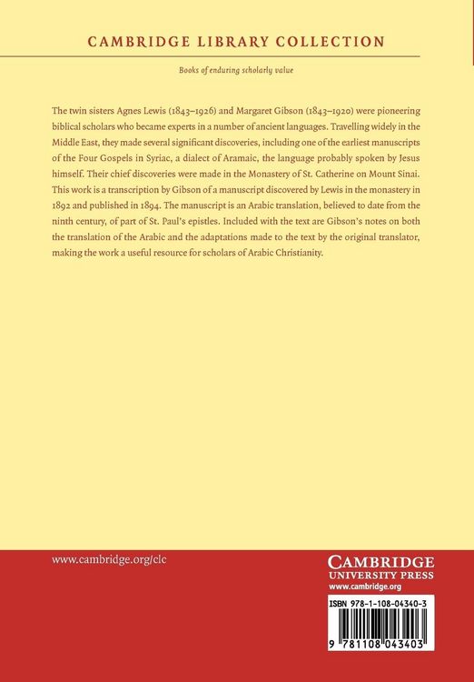 Produktbild: Arabic Version of Epistles of St. Paul to Romans, Corinthians,