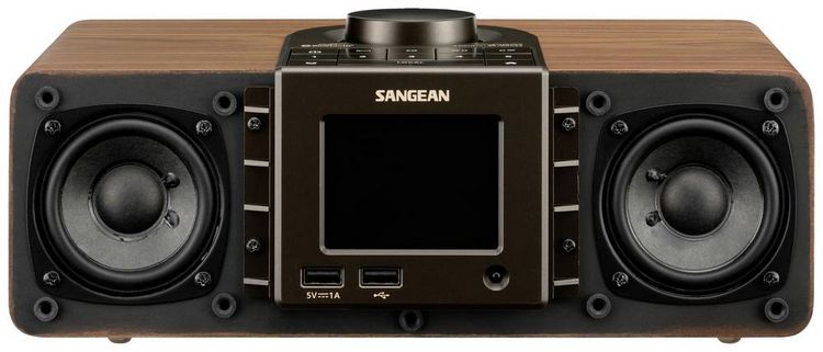 Produktbild: Sangean WFR-32 Internet Tischradio Internet Bluetooth&reg;, AUX, USB, Internetradio Inkl. Fernbedienung Schwarz, Holz