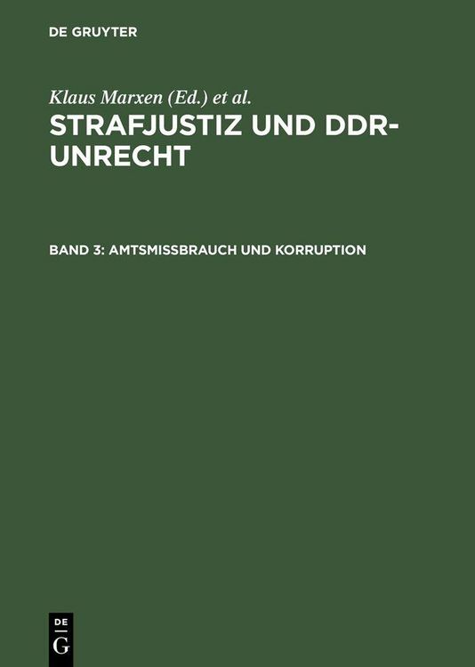 Produktbild: Amtsmissbrauch und Korruption