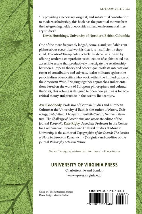 Produktbild: Ecocritical Theory