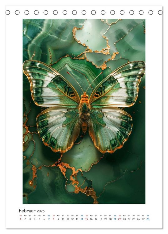 Produktbild: Animalische Mamorkunst (Tischkalender 2026 DIN A5 hoch), CALVENDO Monatskalender