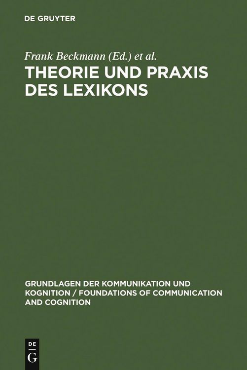 Produktbild: Theorie und Praxis des Lexikons